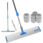 YOUSHANGJIA microfiber heavy duty flat floor mop front view showing twenty four inch aluminum head
