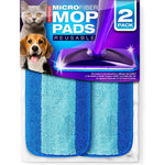 Millifiber reusable mop pads compatible with Swiffer WetJet front view displaying the thick microfiber texture.