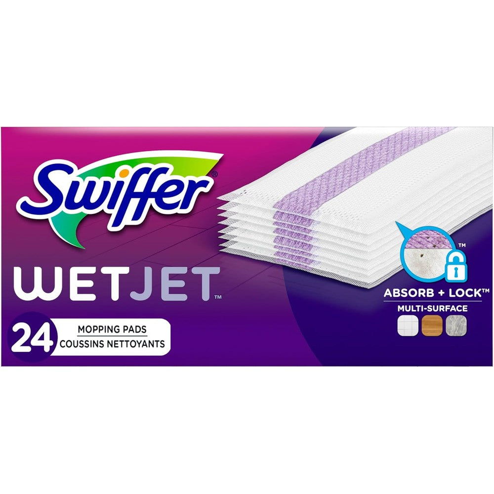 Swiffer WetJet multi surface floor cleaning pads refill box front view