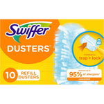Swiffer Dusters Refills 10 Count front packaging view for home cleaning.