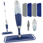 TINA And TONY blue microfiber spray mop front view for premium home floor cleaning