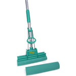 The Super Standard double roller PVA sponge mop set front view standing upright on clean flooring