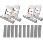 Generic mini foldable desktop mop front view showing compact white and orange self-squeezing handle design.