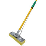 HOMEMAID 9 Inch Butterfly Sponge Mop front view standing upright showing the yellow foam head.