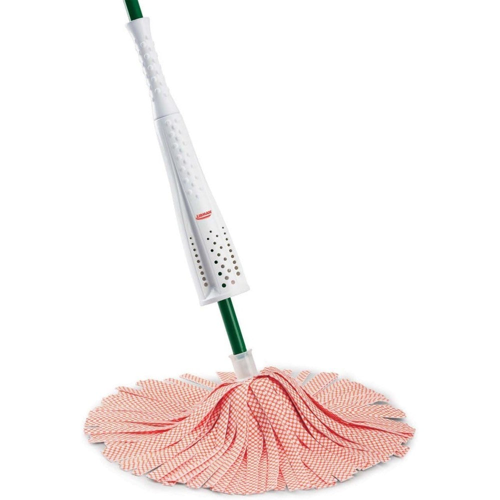 Libman Commercial WonderTwist Microfiber Wonder Mop four pack front view showing self wringing sleeve for home floor care.