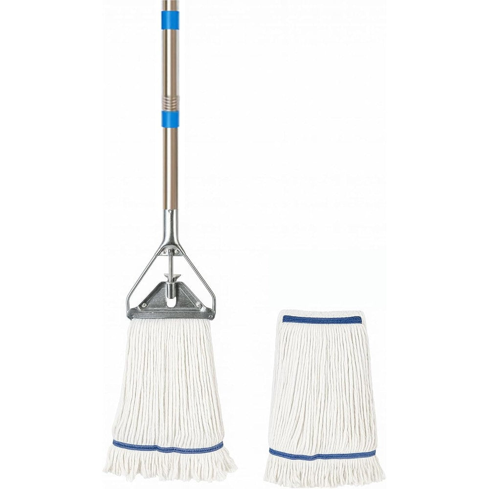 KeFanta heavy duty looped end string wet mop front view for industrial floor cleaning.