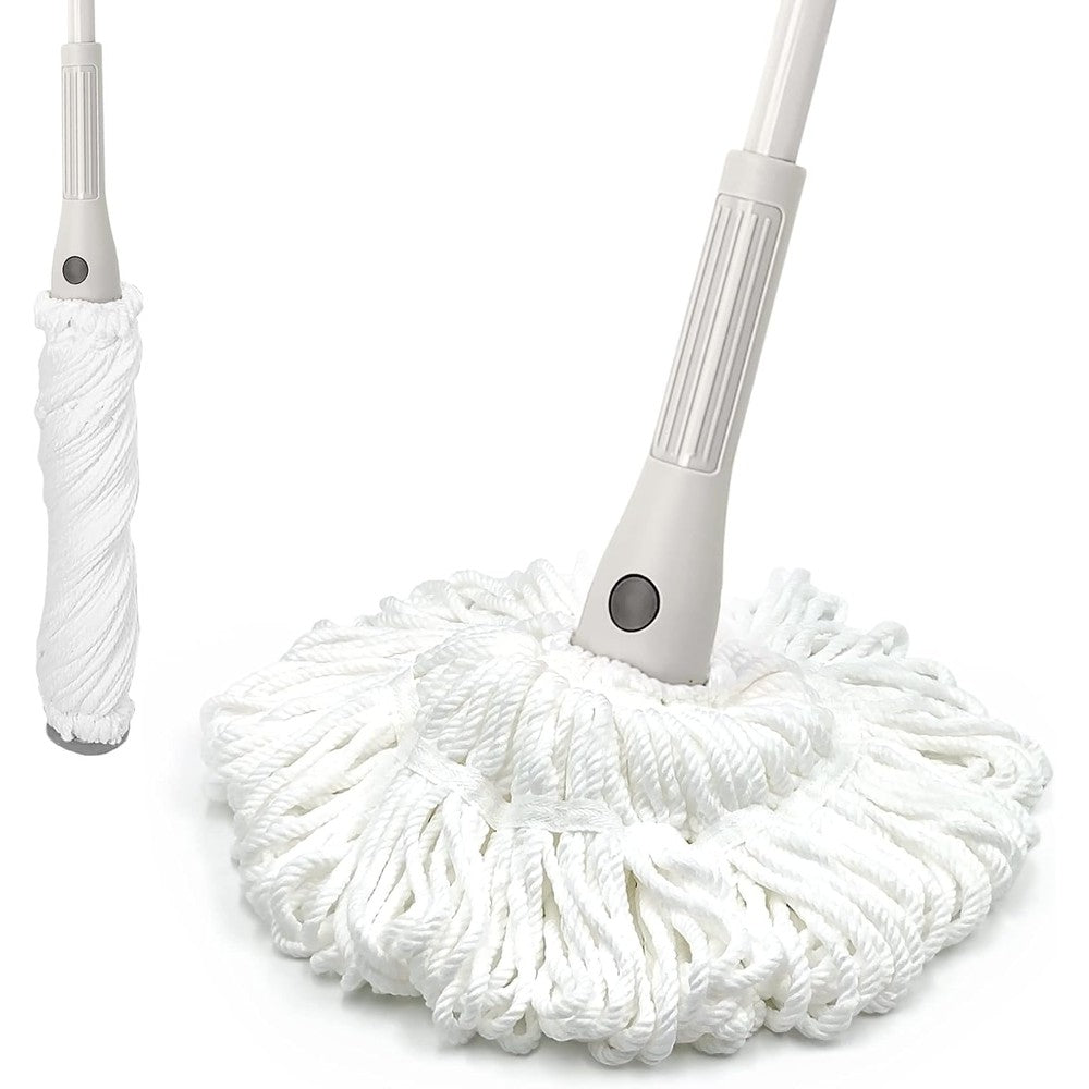 JEHONN self wringing twist mop white front view for kitchen cleaning
