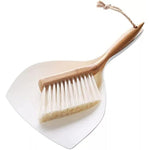 Fhgnysm Small Broom and Dustpan Set front view for desktop cleaning.