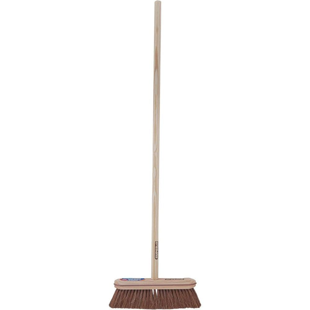 Superio Horsehair Broom front view showing wood handle and fine bristles.