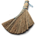 Kings County Tools Natural Straw Whisk Broom front view for household cleaning.