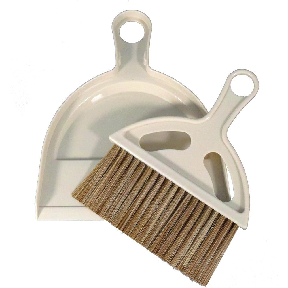 BSMstone Mini Broom and Dustpan Set front view for desk cleaning.
