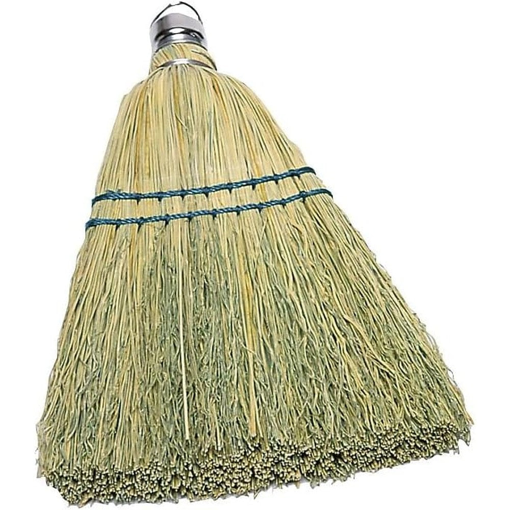 Rubbermaid Commercial corn whisk broom front view for heavy duty sweeping.