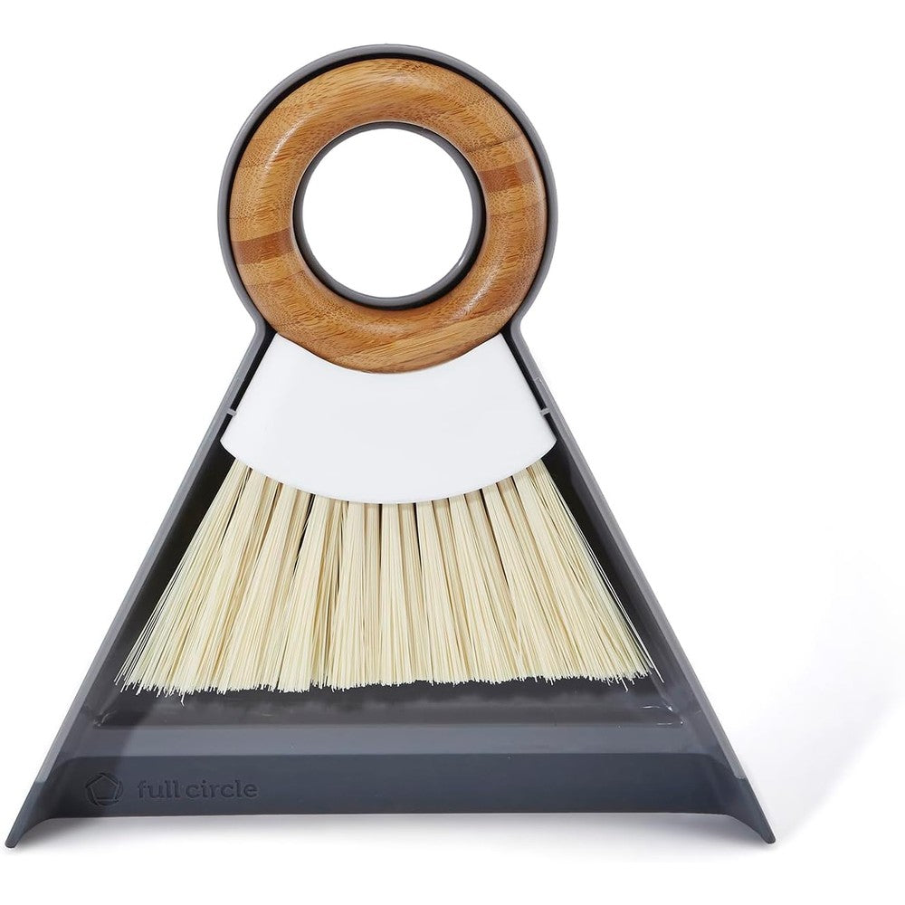 Full Circle Tiny Team Mini Brush and Dustpan Set front view for countertop cleaning.