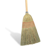 Coastwide Professional CW57732 corn broom front view for floor cleaning.