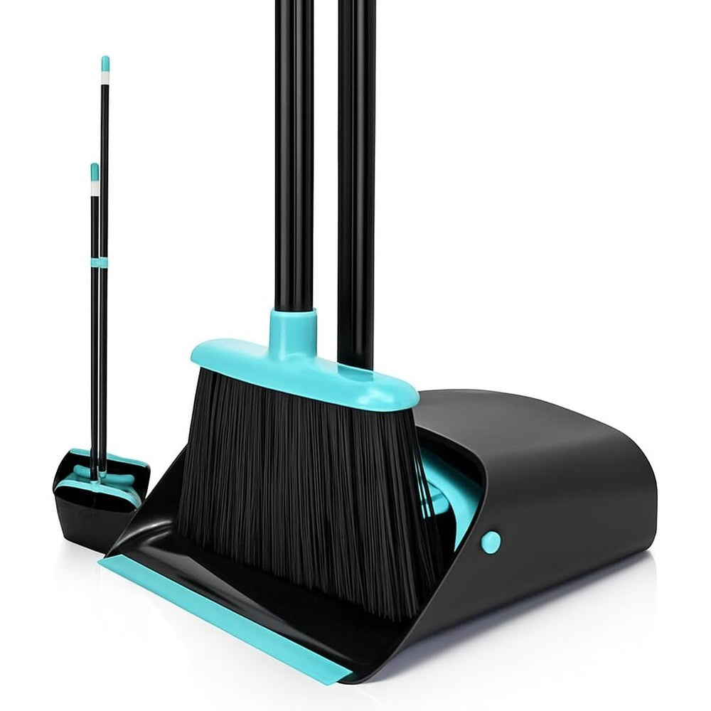 KeFanta Upgrade Broom and Dustpan Combo front view for floor cleaning.