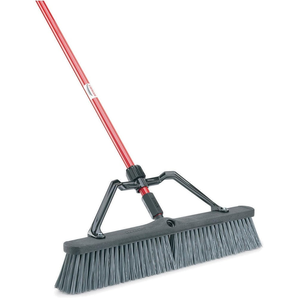 Libman Commercial 825 Rough Surface Push Broom front view industrial cleaning tool.