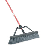 Libman Commercial 825 Rough Surface Push Broom front view industrial cleaning tool.