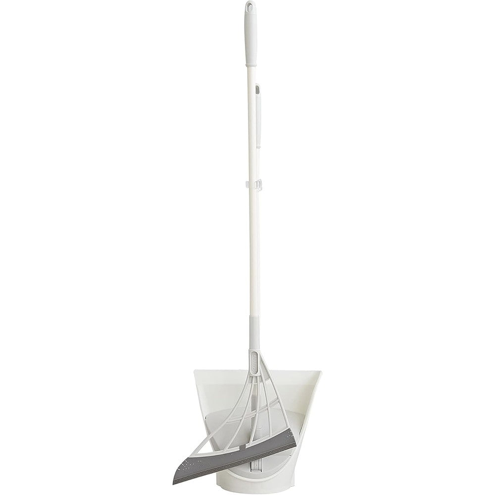 Broombi all surface silicone broom and dustpan set front view imported cleaning tool