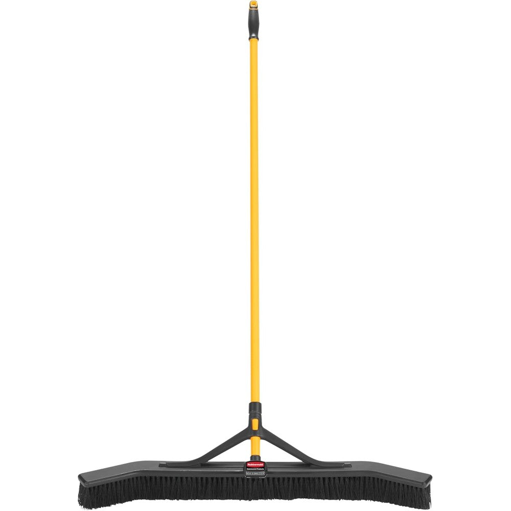 Rubbermaid Commercial Maximizer 36 inch push broom front view for industrial cleaning.