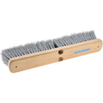PRO SOURCE fine sweep push broom head front view showing gray flagged bristles