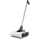 Karcher KB 5 cordless electric broom white front view on hardwood flooring