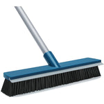 Kaltell 16-inch 2-in-1 outdoor push broom front view with squeegee
