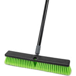KalTell 18 inch indoor push broom front view for commercial floor cleaning