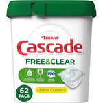 Cascade Free and Clear ActionPacs 62 Count front view packaging