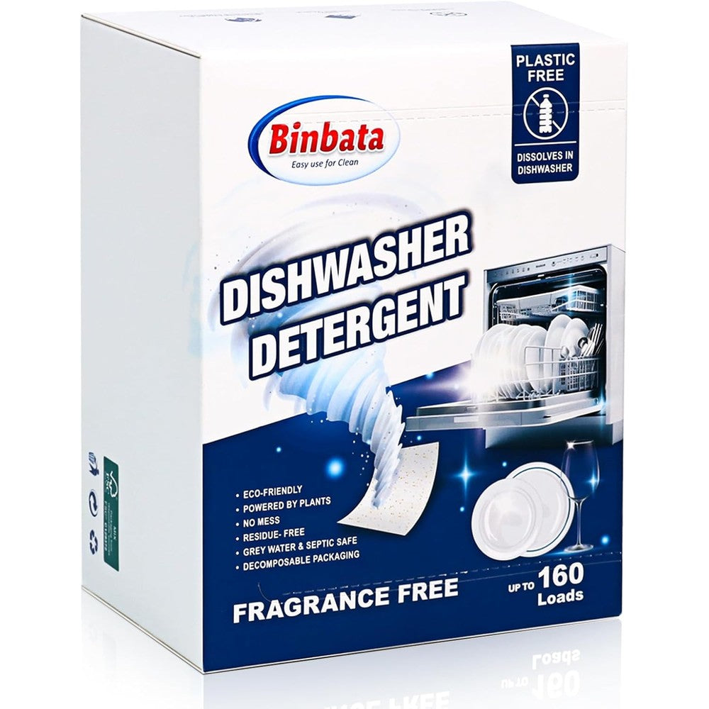 Binbata Eco Dishwasher Detergent Sheets front box view