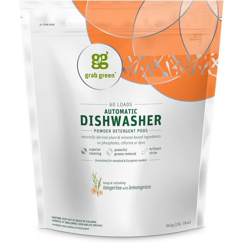 Grab Green Automatic Dishwashing Detergent Pods 60 Count front packaging view