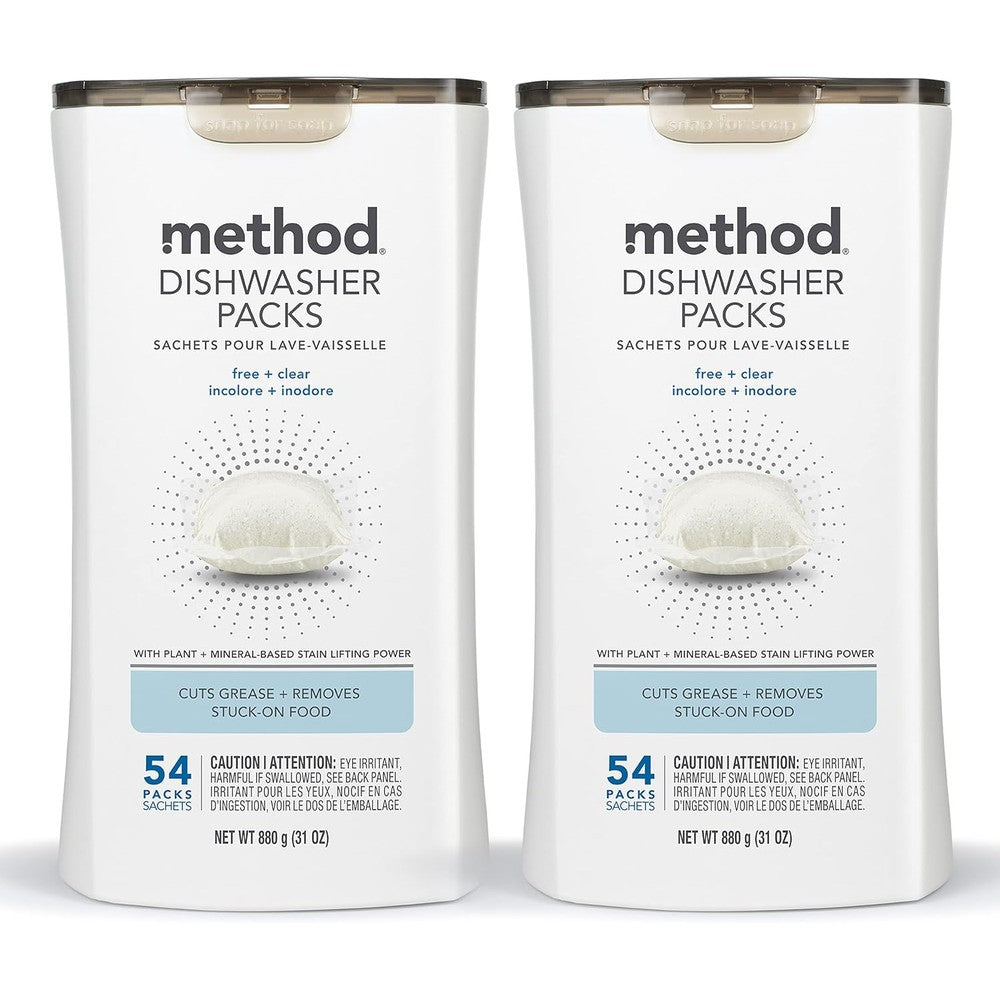 Method Dishwasher Detergent Packs front view plant based cleaning