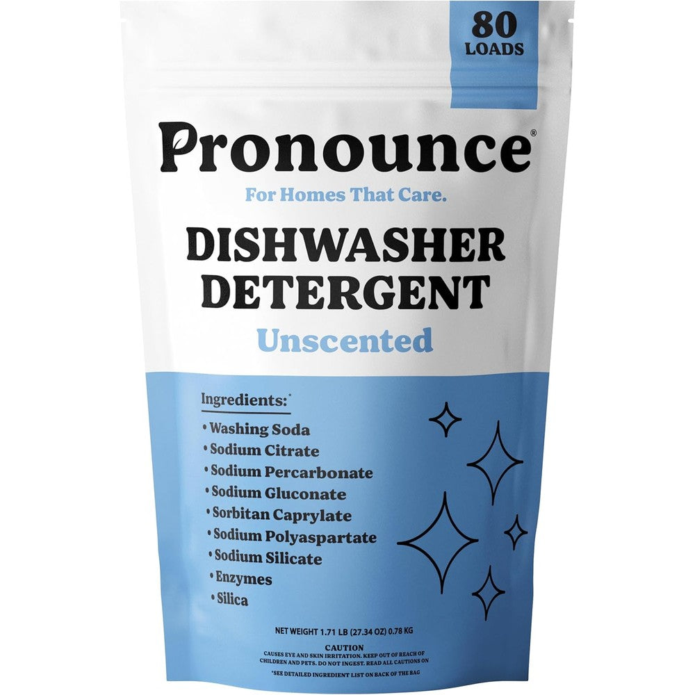 Pronounce Dishwasher Detergent Powder front view packaging