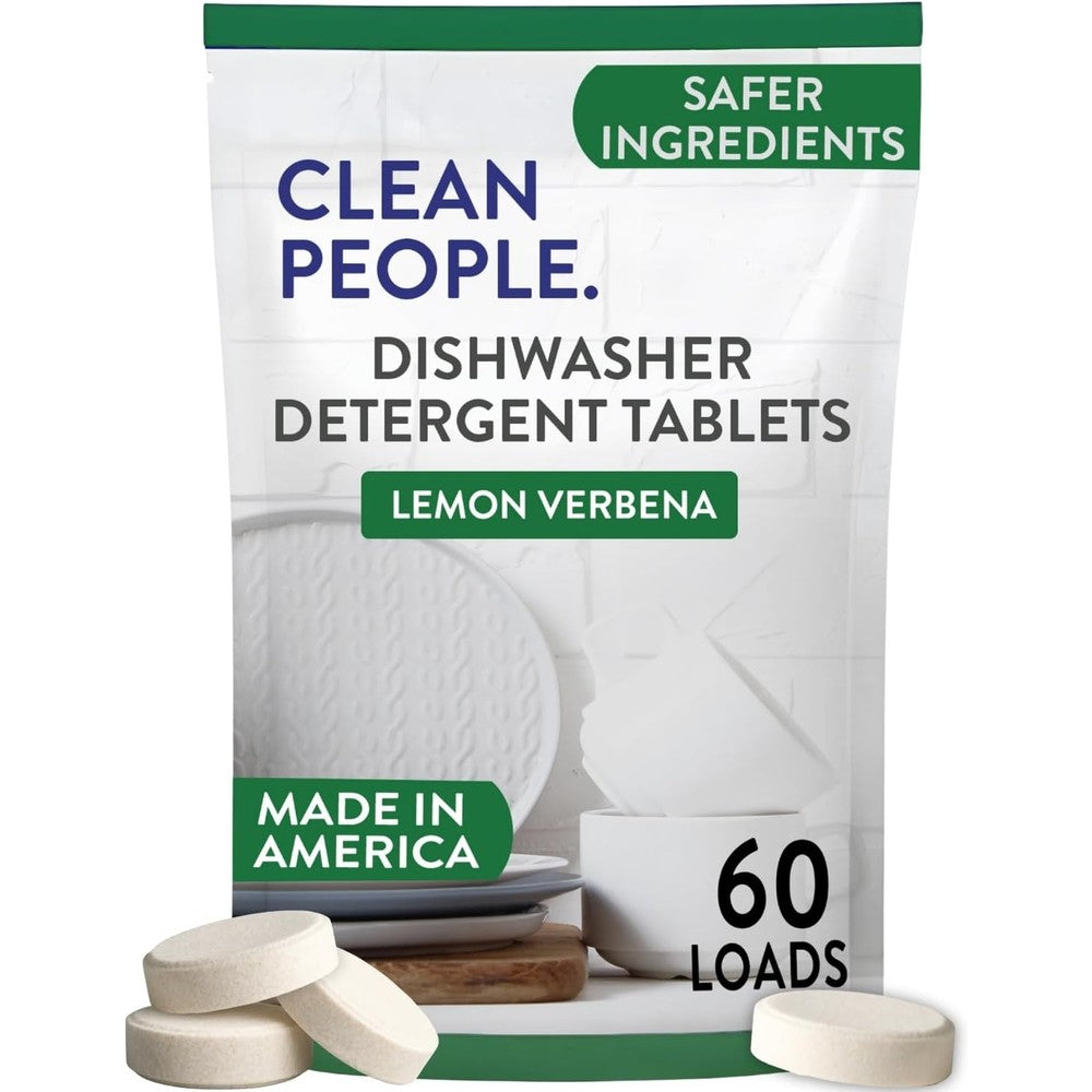 The Clean People dishwasher tablets 60 count front packaging