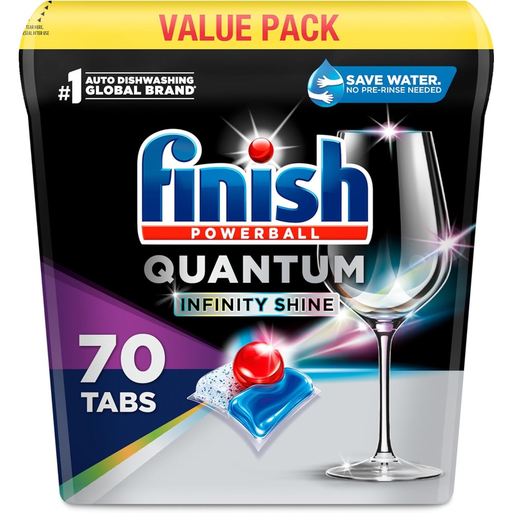 Finish Quantum Infinity Shine 70 count front packaging view