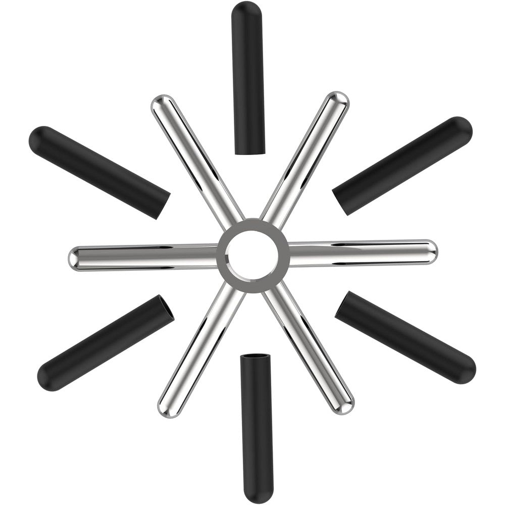 Krome Dispense stainless steel glass rinser disk front view commercial grade