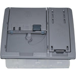 Generic dishwasher soap and rinse aid dispenser front view