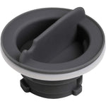 Delushaka dishwasher rinse aid cap front view showing white plastic threads