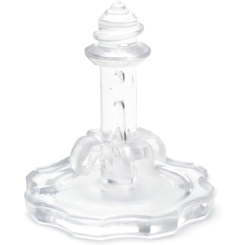 Fadollarly WP3378134 dishwasher rinse aid dispenser cap front view showcasing transparent heat resistant material.
