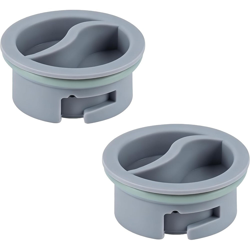 Generic WD12X10122 dishwasher rinse aid dispenser cap two pack front view premium appliance replacement parts