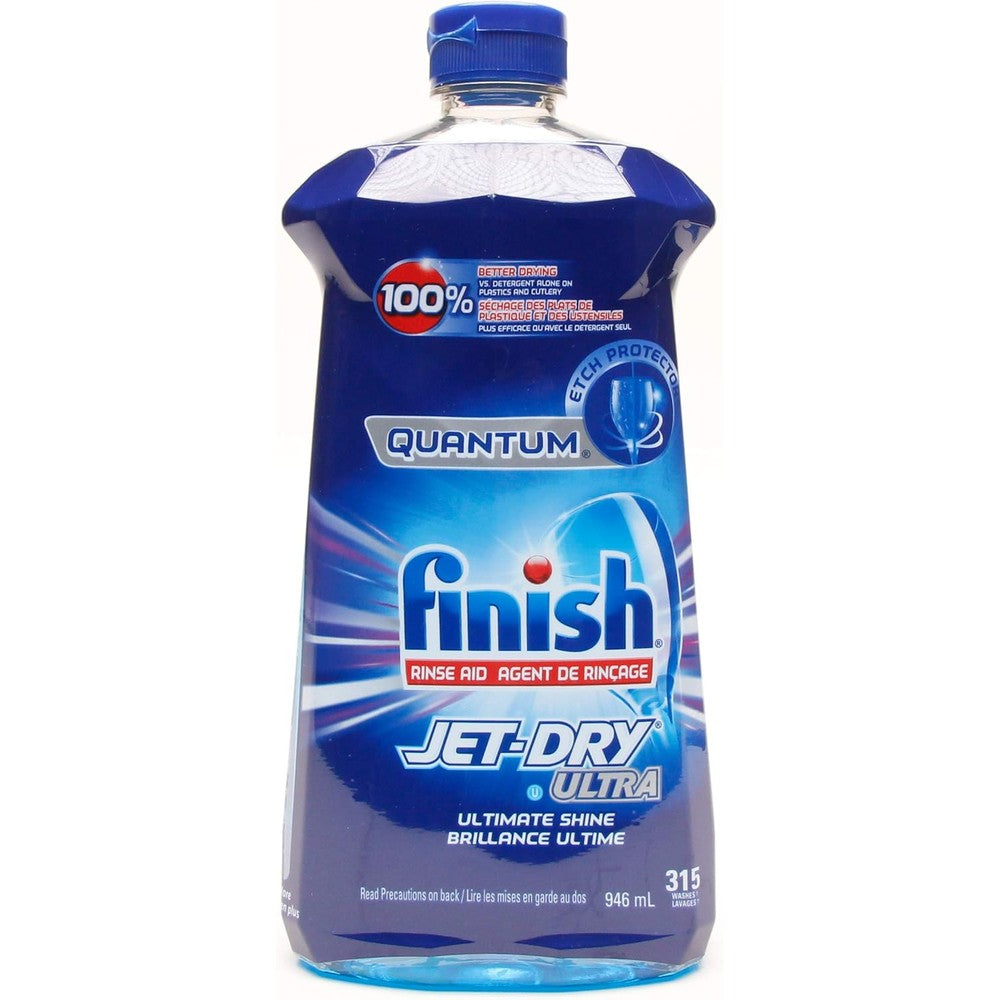 Finish Quantum Jet Dry Ultra rinse aid bottle front view