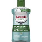 Cascade Platinum Power Dry Rinse Aid 8.45 Fluid Ounce front view bottle.