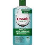 Cascade Power Dry Dishwasher Rinse Aid 16 fluid ounce bottle front view