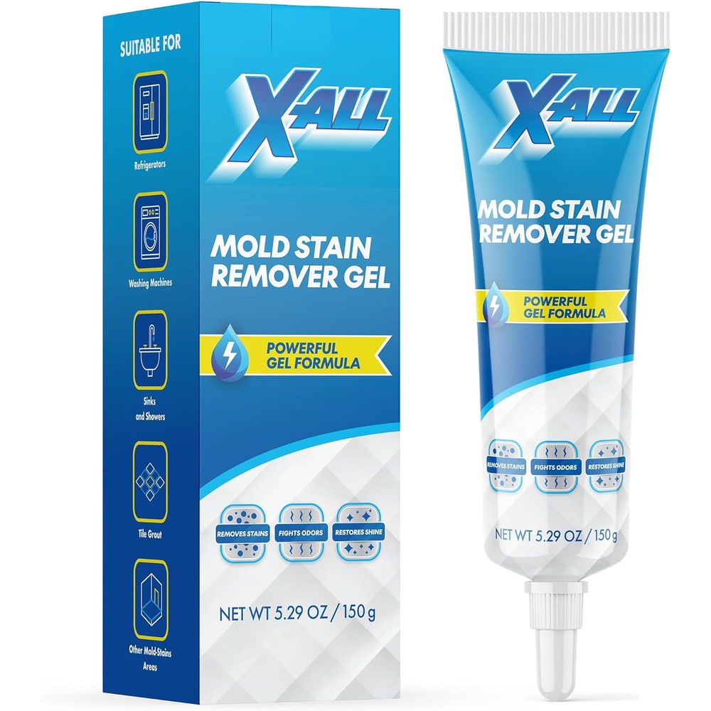 X-ALL Mold Stain Remover 150g bottle front view heavy duty grout cleaner