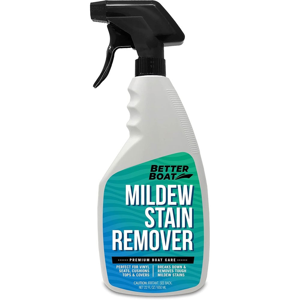 Better Boat Mold and Mildew Stain Remover 22 Fluid Ounce front view marine grade cleaning spray.
