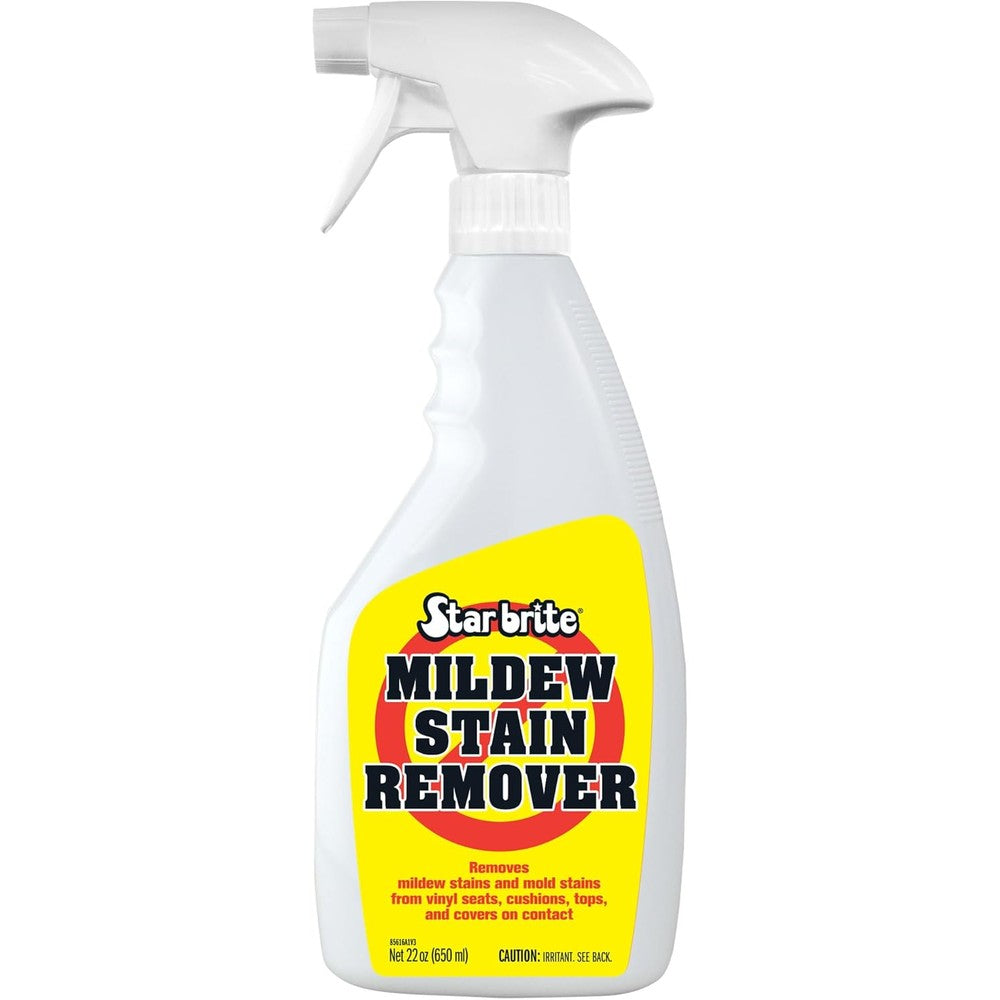 Star Brite Mildew Stain Remover 22 Ounce front view professional marine cleaner.