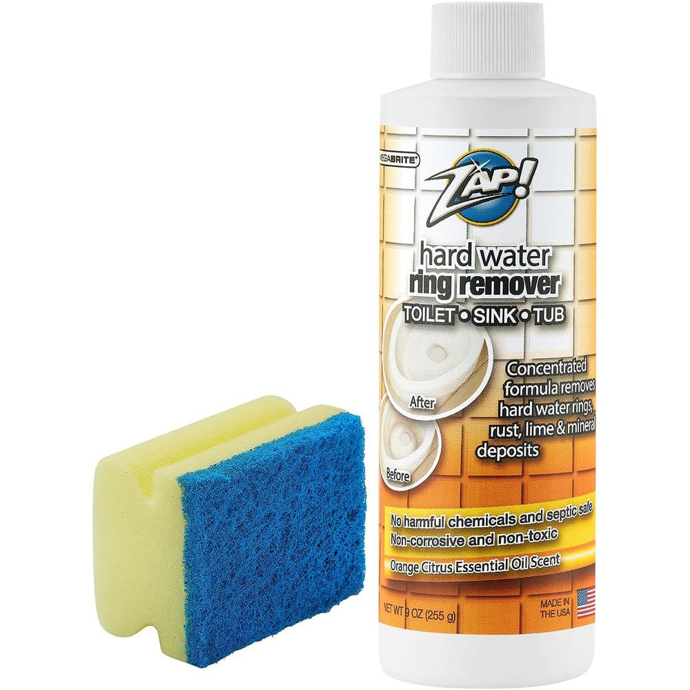 Megabrite Toilet Bowl Stain Remover 9 ounce bottle front view hard water ring remover