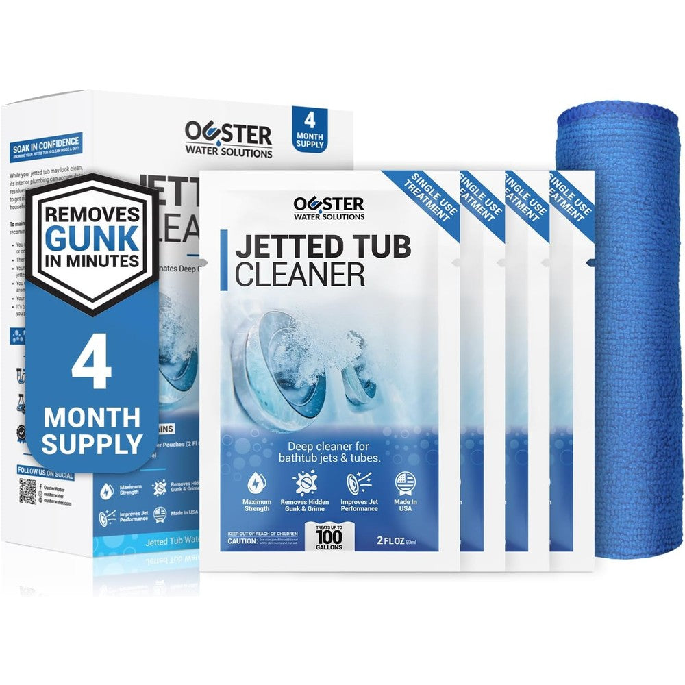 Bio Ouster Jetted Tub Cleaner Kit front view for professional jacuzzi plumbing maintenance.