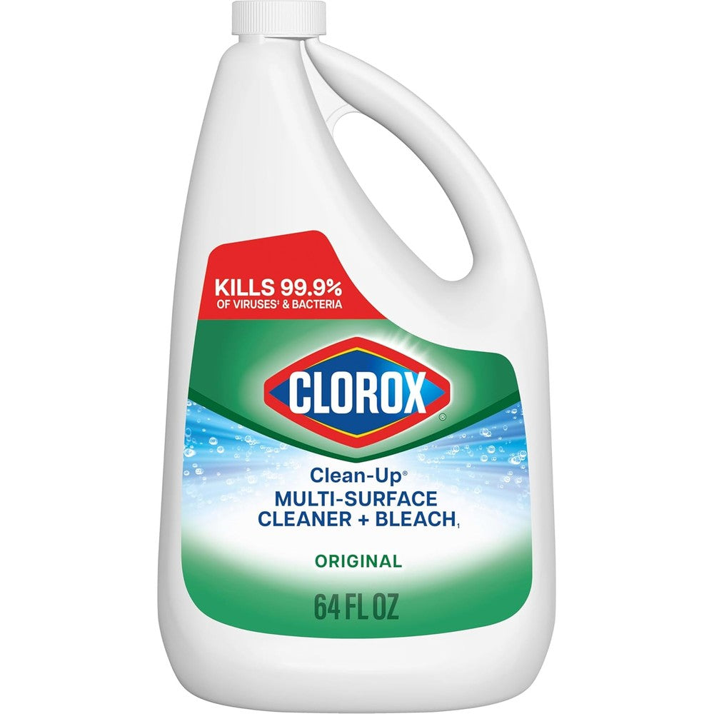 Clorox Clean-Up All Purpose Cleaner with Bleach 64 Ounce refill bottle front view for multi-surface disinfection.