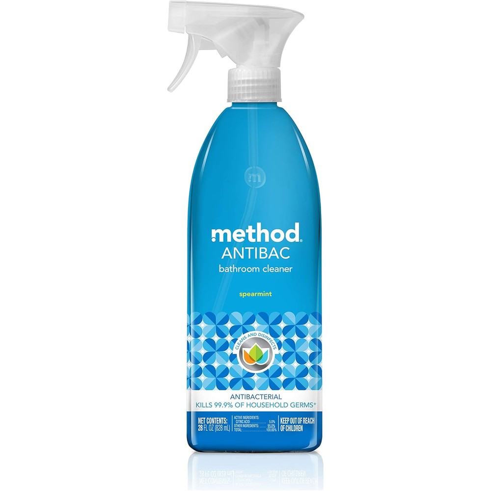Method Antibacterial Bathroom Cleaner Spearmint front view disinfecting spray