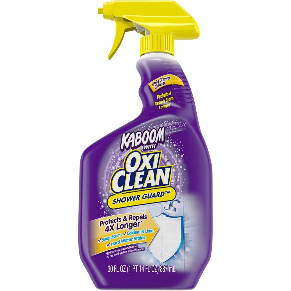 OxiClean Shower Guard Daily Shower Cleaner 30 Ounce front view bottle for hard water protection